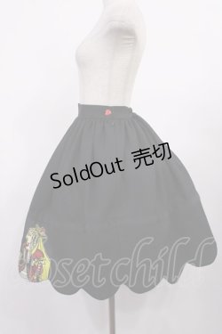 画像2: Innocent World / スペードのキングとハートのクイーンのスカート Free ブラック H-25-09-14-1011-IW-SK-NS-ZH