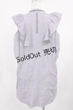 画像2: DearMyLove / ハートあきチェックワンピース LL パープル H-25-09-14-1014-EL-OP-NS-ZH
