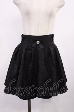 画像1: Lovely Tency / 眞白ありすコラボ/ジャガードスカパン M ブラック H-25-09-14-1018-LO-SK-NS-ZH