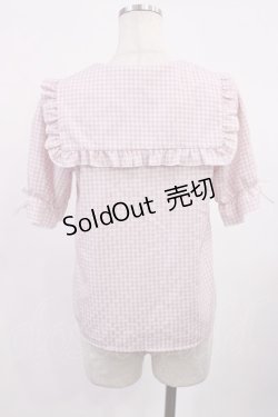 画像2: Dear My Love / セーラーハートボタンフリルブラウス M ピンク H-25-09-14-1021-EL-BL-NS-ZH