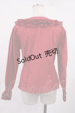 画像2: MIST夕霧工作室(海外ロリータブランド) / フリルブラウス M レッド H-25-09-14-1023-LO-BL-NS-ZH