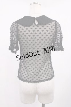 画像2: Honey Cinnamon / ハートチュールトップス Free ブラック H-25-09-14-1026-LO-TO-NS-ZH