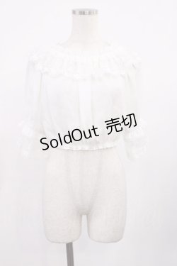 画像1: 幽三巷(海外ロリータブランド) / ショート丈ブラウス Free オフ H-25-09-14-1027-LO-BL-NS-ZH