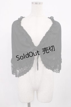 画像1: Innocent World / シフォンショール  ブラック H-25-09-14-1029-IW-ZA-YZ-ZH