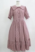 m petit by misako / AM*ギンガムCHKワンピース L レッド H-25-09-14-007-LO-OP-NS-ZH