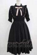 m petit by misako / NINA'SコラボAMハイショクメローワンピース S ブラック/ピンク H-25-09-14-011-LO-OP-NS-ZH