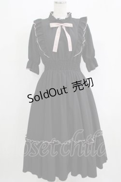 画像1: m petit by misako / NINA'SコラボAMハイショクメローワンピース S ブラック/ピンク H-25-09-14-011-LO-OP-NS-ZH