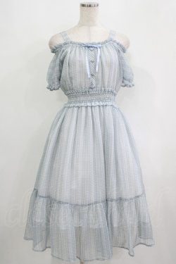 画像1: Ank Rouge / シアーチェックティアードロングワンピース M サックス H-25-09-14-012-CA-OP-NS-ZH