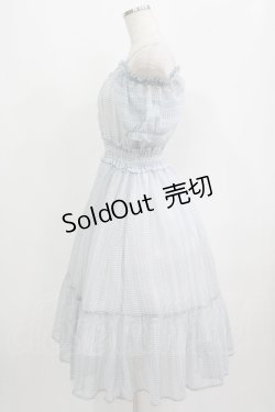 画像2: Ank Rouge / シアーチェックティアードロングワンピース M サックス H-25-09-14-012-CA-OP-NS-ZH