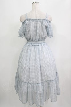 画像3: Ank Rouge / シアーチェックティアードロングワンピース M サックス H-25-09-14-012-CA-OP-NS-ZH