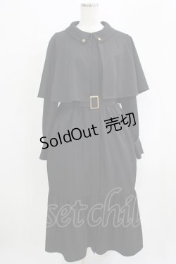 画像1: axes femme / ケープ付インバネス風コート Free ブラック H-25-09-14-014-AX-CO-NS-ZH