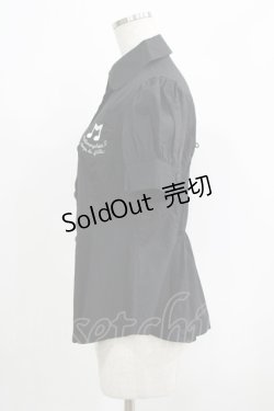 画像2: metamorphose / 音符刺繍半袖ブラウス Free ブラック H-25-09-14-017-ME-BL-NS-ZH