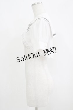 画像2: Ank Rouge / クロスセーラーショートブラウス M オフ H-25-09-14-019-CA-BL-NS-ZH