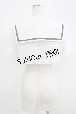 画像3: Ank Rouge / クロスセーラーショートブラウス M オフ H-25-09-14-019-CA-BL-NS-ZH