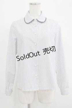 画像1: Fi.n.t / タイ付きダブルカラーストライプシャツ Free OFF×NAVY H-25-09-14-020-CA-BL-NS-ZH