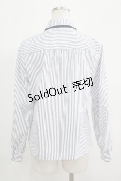 画像3: Fi.n.t / タイ付きダブルカラーストライプシャツ Free OFF×NAVY H-25-09-14-020-CA-BL-NS-ZH