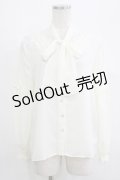axes femme / ボウタイシアーブラウス M 生成り H-25-09-14-021-AX-BL-NS-ZH