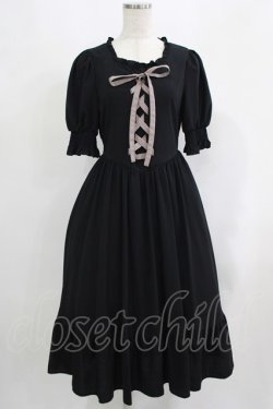 画像1: m petit by misako / AMレースアップワンピース S ブラック H-25-09-14-003-LO-OP-NS-ZH