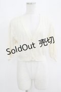F&A / ドライフラワー釦透かし編みカーディガン Free OFFWHITE H-25-09-14-024-LO-TO-NS-ZH