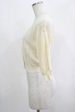 画像2: F&A / ドライフラワー釦透かし編みカーディガン Free OFFWHITE H-25-09-14-024-LO-TO-NS-ZH