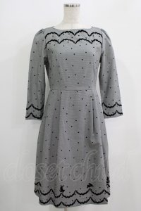 MILK / Bunny Danceドレス  白黒千鳥 H-25-09-16-027-ML-OP-KB-ZH