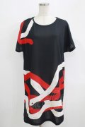 curiosite / 白蛇様Tシャツワンピース L 黒 H-25-09-16-031-EL-OP-KB-ZH