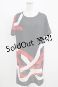curiosite / 白蛇様Tシャツワンピース L 黒 H-25-09-16-031-EL-OP-KB-ZH