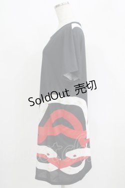 画像2: curiosite / 白蛇様Tシャツワンピース L 黒 H-25-09-16-031-EL-OP-KB-ZH