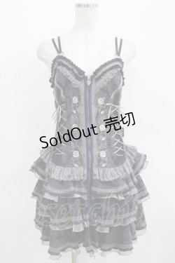 画像1: Ozz oneste / 薔薇刺繍ジャガードキャミワンピース  ネイビー H-25-09-16-032-OO-OP-KB-ZH