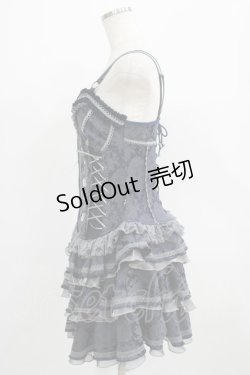 画像2: Ozz oneste / 薔薇刺繍ジャガードキャミワンピース  ネイビー H-25-09-16-032-OO-OP-KB-ZH