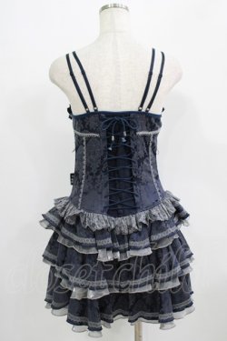 画像3: Ozz oneste / 薔薇刺繍ジャガードキャミワンピース  ネイビー H-25-09-16-032-OO-OP-KB-ZH