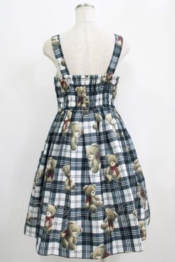画像3: Emily Temple cute / Teddy Bear Tartanノースリーブワンピース  オフ白 H-25-09-16-003-ET-OP-KB-ZH