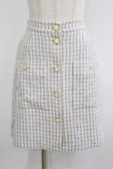 MILK / スイートハートスカート  サックスチェック H-25-09-16-034-ML-SK-KB-ZH