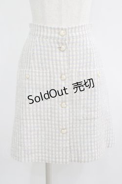 画像1: MILK / スイートハートスカート  サックスチェック H-25-09-16-035-ML-SK-KB-ZH