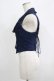 画像2: Ozz oneste / 薔薇刺繍ZIPベスト  ネイビー H-25-09-16-040-OO-TO-KB-ZH (2)