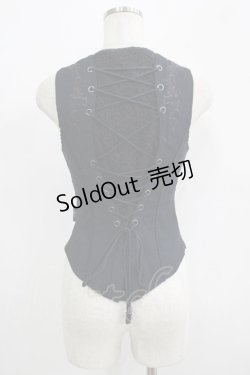 画像3: Ozz Croce / バックレースアップベスト  ネイビー H-25-09-16-042-OO-TO-KB-ZH