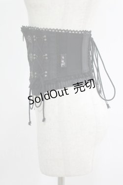 画像2: OZZ ANGELO / レースアップショートコルセット  黒 H-25-09-16-043-OO-ZA-KB-ZH