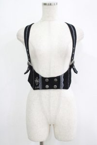 Ozz oneste / 薔薇刺繍ハーネス  黒 H-25-09-16-045-OO-TO-KB-ZH