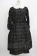 画像1: Jane Marple / Memory shadow check shirring dress  ブラック H-25-09-16-005-JM-OP-KB-ZH (1)