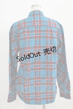 画像3: MILKBOY / CHECKED SHIRTS  ブルー×レッドチェック H-25-09-16-052-MB-BL-KB-ZH