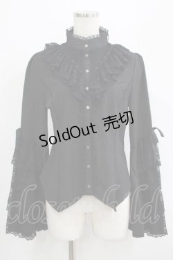 画像1: Ozz oneste / レース姫袖ブラウス  ブラック H-25-09-16-054-OO-BL-KB-ZH