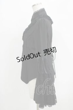 画像2: Ozz oneste / レース姫袖ブラウス  ブラック H-25-09-16-054-OO-BL-KB-ZH