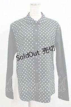 画像1: MILKBOY / ドット切替シャツ  黒×白 H-25-09-16-055-MB-BL-KB-ZH