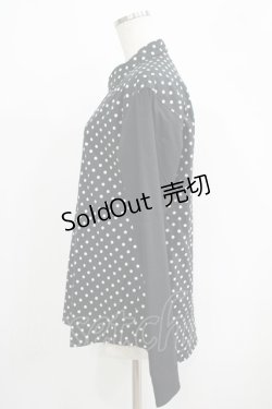 画像2: MILKBOY / ドット切替シャツ  黒×白 H-25-09-16-055-MB-BL-KB-ZH