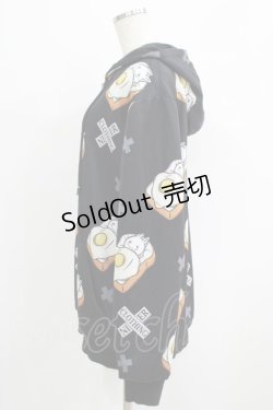 画像2: NieR Clothing / 総柄ZIPパーカー F 黒 H-25-09-16-056-PU-TO-KB-ZH