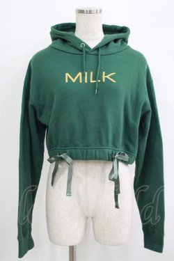 画像1: MILK / MILKショートフーディ  グリーン×マスタード H-25-09-16-059-ML-TO-KB-ZH