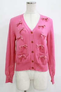 Jane Marple / メニーリボンカーディガン  ピンク H-25-09-16-060-JM-TO-KB-ZH