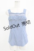 【SALE】Ozz oneste / レースフリルキャミソール  ブルー H-25-09-16-063-OO-TO-KB-ZT121