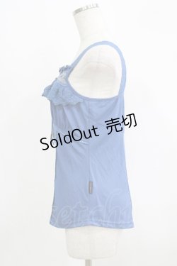画像2: 【SALE】Ozz oneste / レースフリルキャミソール  ブルー H-25-09-16-063-OO-TO-KB-ZT121