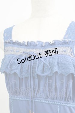 画像4: 【SALE】Ozz oneste / レースフリルキャミソール  ブルー H-25-09-16-063-OO-TO-KB-ZT121